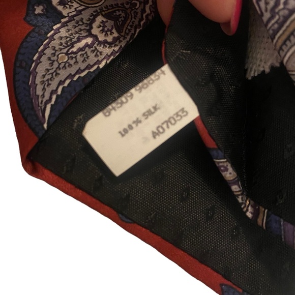 Vintage Oscar De La Renta 100% Imported Silk Made in America Paisley Print Tie - Picture 8 of 10
